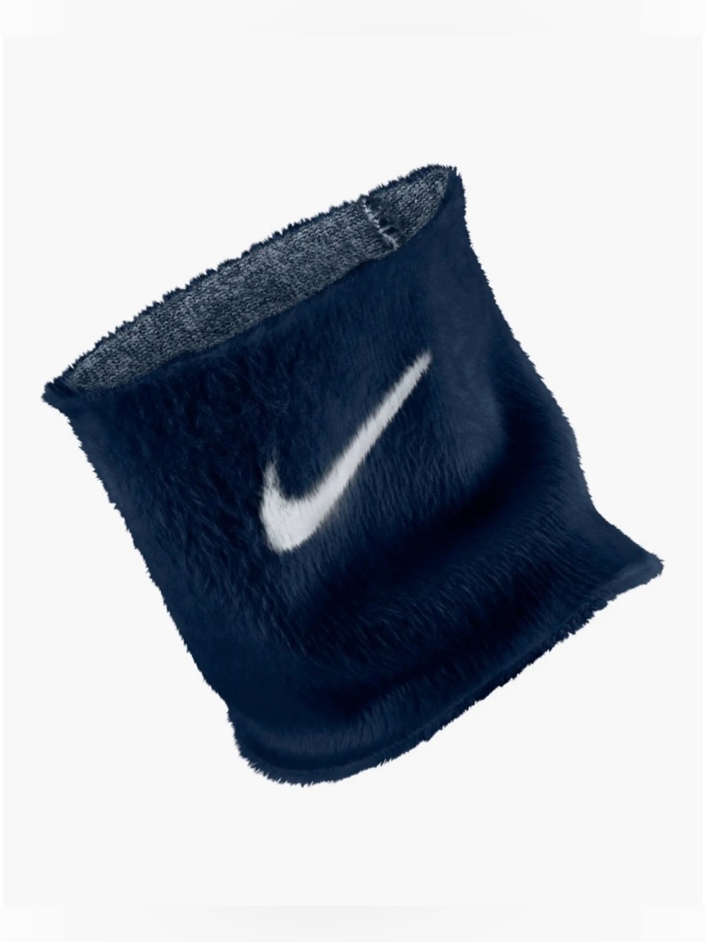 Nike Navy Fleece Neck Gaiter with White Swoosh